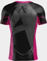 T-shirt Arawaza | dry-fit | zwart-roze (Maat: XL)