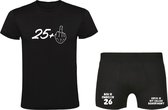 26 jaar Heren T-shirt + Heren Boxershort - verjaardag - feest - 26e verjaardag - grappig