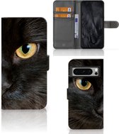 Telefoonhoesje Google Pixel 8 Pro Beschermhoesje Zwarte Kat