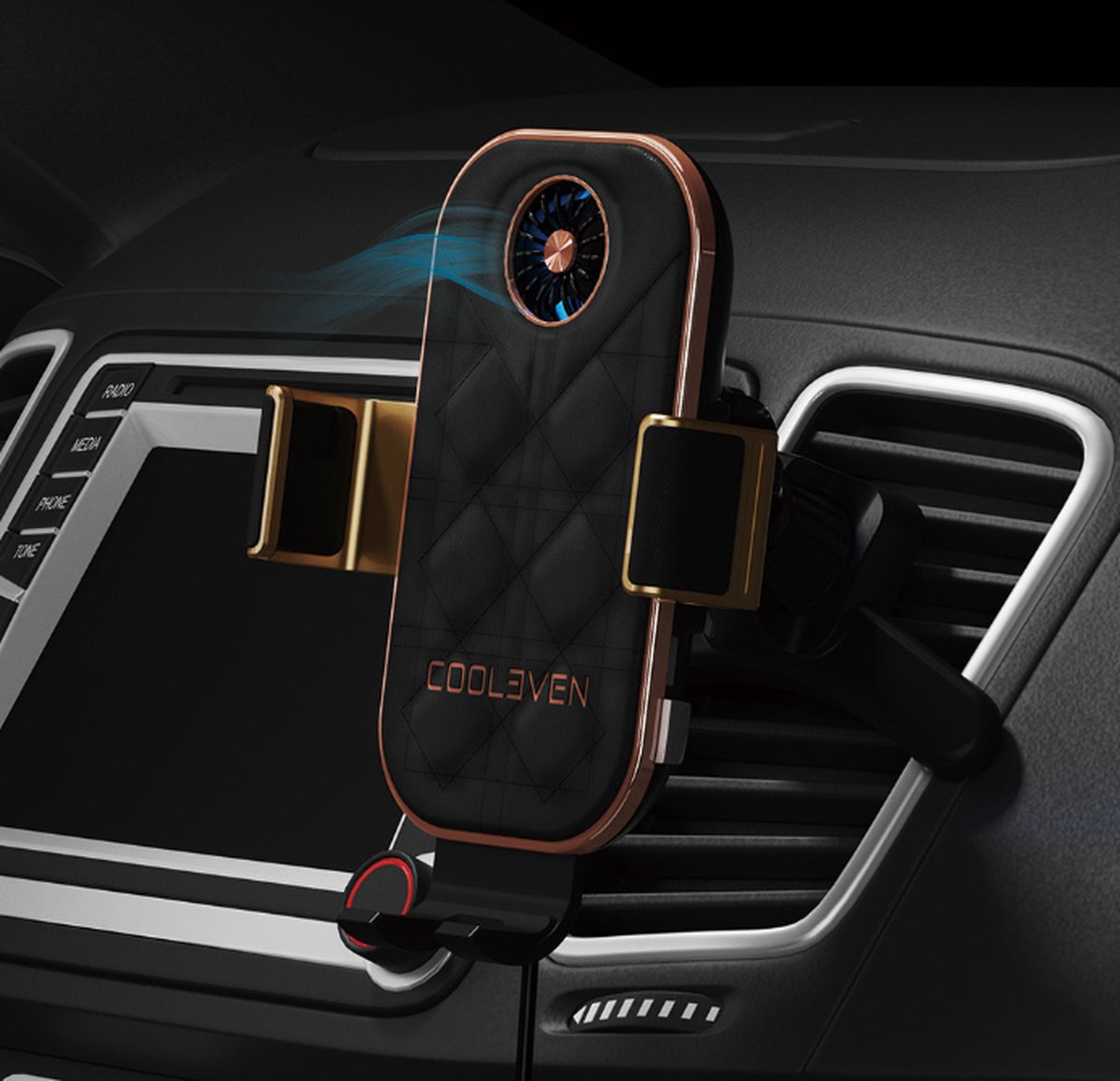[SALE] CUPLUS2 Cooleven Car Wireless Car mount Black [Korean Products]