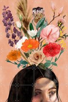 IXXI Flowery Thoughts - Wanddecoratie - Bloemen en Planten - 80 x 120 cm