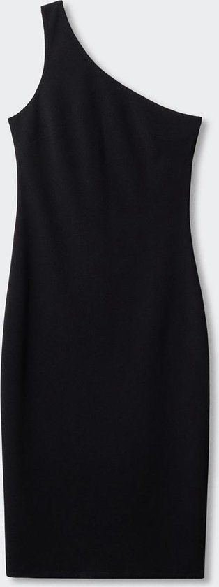 Mango ribgebreide bodycon jurk Martinez zwart