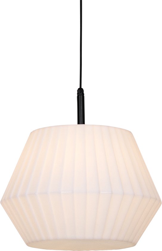 QAZQA robbert - Moderne Hanglamp voor buiten - 1 lichts - Ø 45.6 cm - Wit - Buitenverlichting