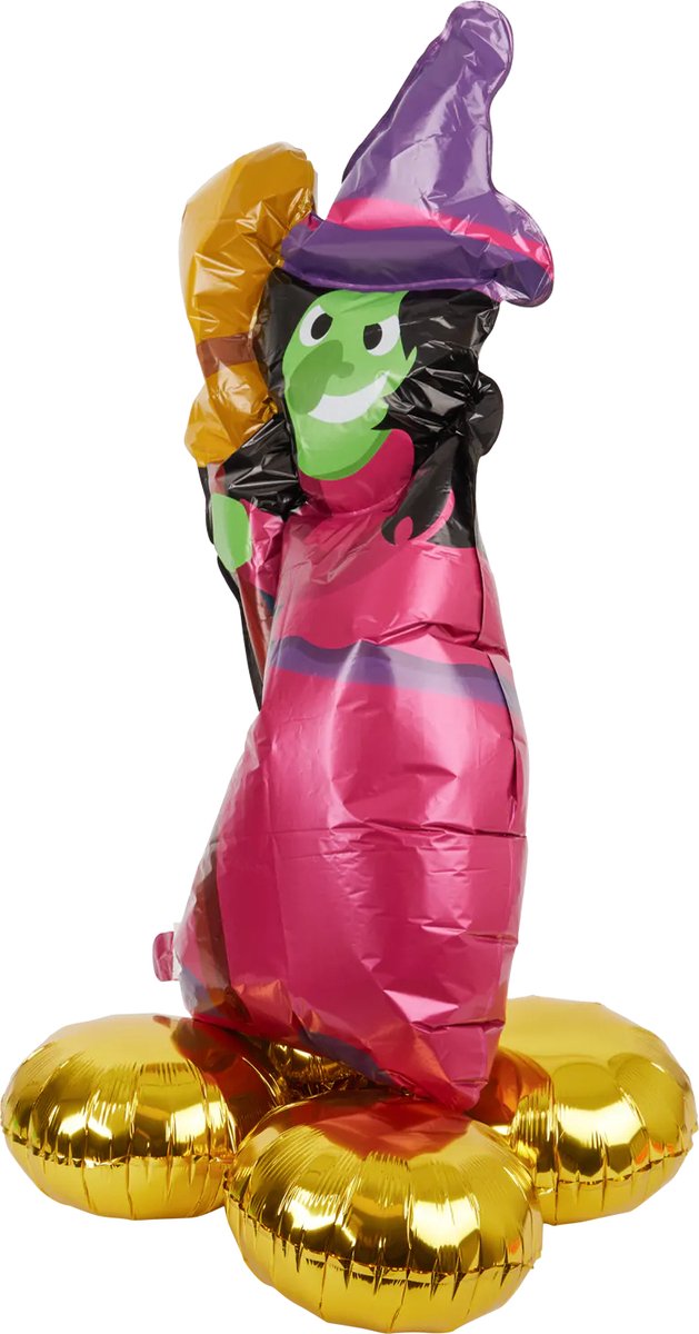 Staande Folieballon Heks 95 cm | Halloween | Griezel
