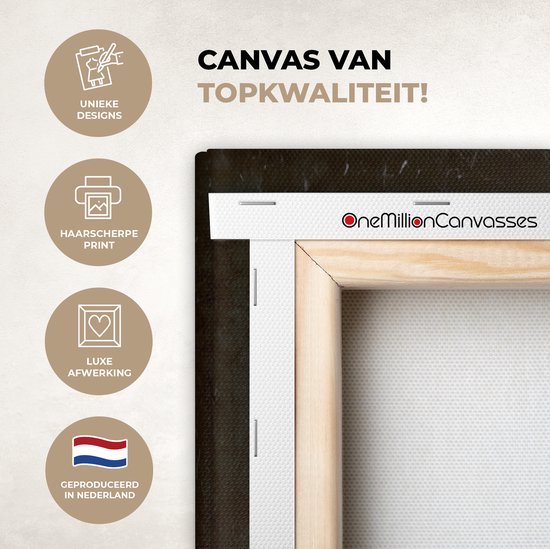 Peinture sur toile Fille à la perle - Peinture de Johannes Vermeer - 80x120 cm - Décoration murale