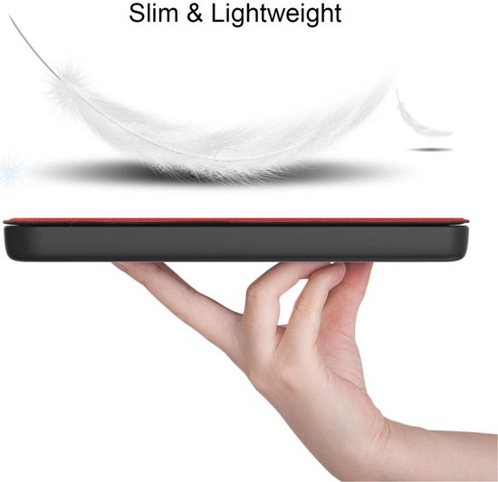 E-Reader Hoes Geschikt voor Kobo Clara 2E - Book Case met Sleep/Wake Functie - Kunstlederen Beschermhoes - Rood van CaseGoods — afbeelding 5
