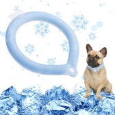 Koelhalsband voor honden, koelhalsband voor honden, snel invriezen bij 22 °C, draagbare koele nekwikkel, zomer, voor kleine en middelgrote honden met een halsomtrek < 46,5 cm