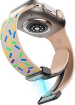 Bracelet en Siliconen - adapté pour Apple Watch Series 1/2/3/4/5/6/7/8/SE avec boîtier de taille 38/40/41 mm - rose