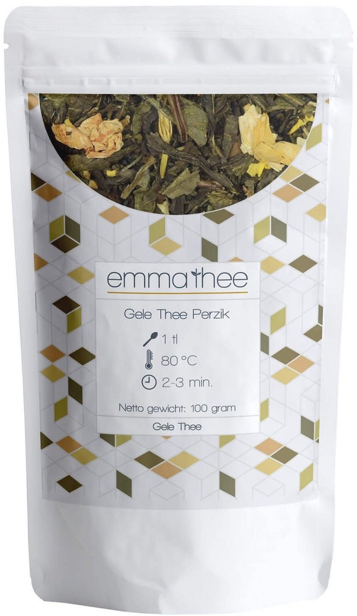 Gele Thee Perzik 100 Gram - Losse Thee - Puur & Natuurlijk - Zacht & Fruitig