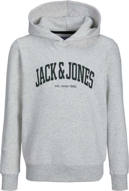 Jack & Jones Junior Sweater Jjejosh Sweat Hood Sn Jnr 12237401 White Mélange Taille Homme - W176