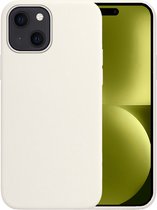 Hoesje Geschikt voor iPhone 15 Hoesje Siliconen Case - Hoes Geschikt voor iPhone 15 Hoes Siliconen - Wit