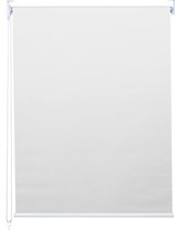 Rolgordijn MCW-D52, raamrolgordijn zijtrekgordijn, 80x230cm zonwering verduisterend ondoorzichtig ~ wit