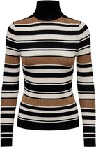 Only Sweater Onlkarol L/s Rollneck Pullover Knt 15165075 Noir/whitecap Taille Femme - L