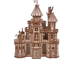Wood Trick - Modelbouw 3D houten puzzel - Draken Kasteel - Dragon Castle (WDTK085) – 978 stuks - Geen lijm noch verf nodig!