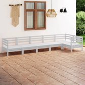 The Living Store Tuinset - Grenenhout - Wit - 63.5 x 63.5 x 62.5 cm - Modulair