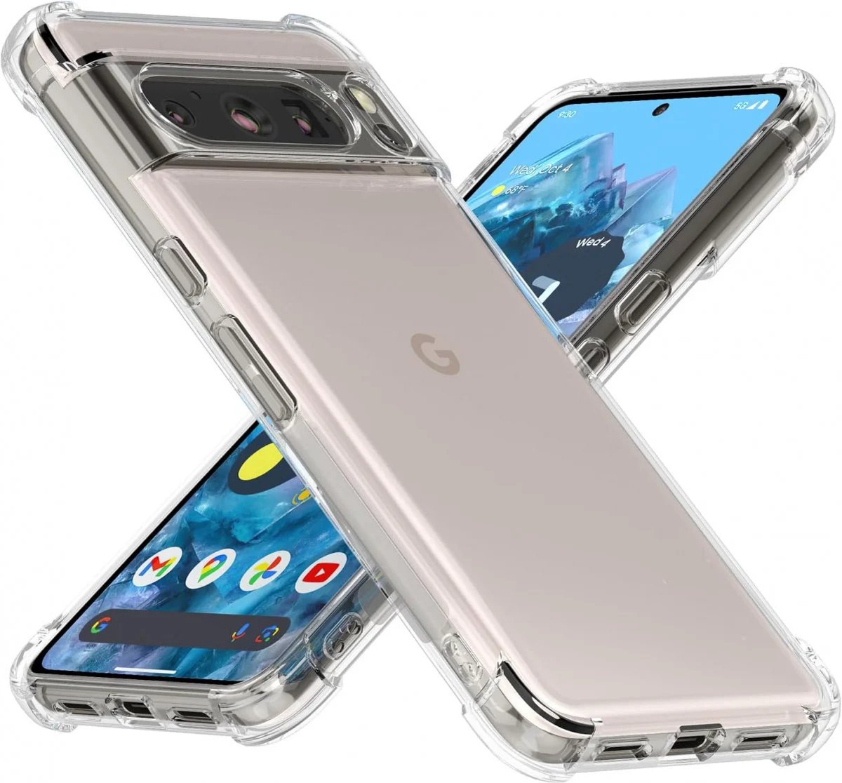 Google Pixel 8 Pro Hoesje Schokbestendig en Dun TPU Transparant