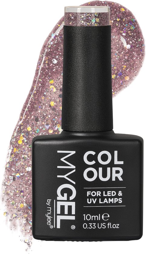 Vernis à ongles gel Mylee 10 ml [Boule disco] Vernis gel UV/ LED Art Pédicure, usage professionnel et domestique [Gamme de paillettes audacieuses] - Longue durée et facile à appliquer