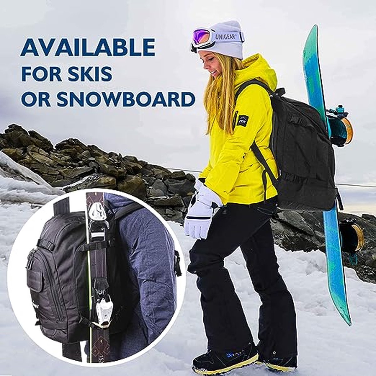 Skischoenentas met Schoenenvak Rugzakriemen | Pro Max 105L