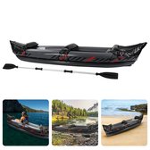 Cheqo® Opblaasbare Kayak - Kajak - 325 x 81 x 53 cm - Belastbaar tot 160 kg - Met Aluminium Peddel & Repairkit