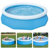 Bol.com Fast-Pool - Opblaasbaar Zwembad - Zwembad - Opblaasbad - 305cm x 76cm - Met Tritech-zijwanden 3-laags Heavy Duty PVC & P... aanbieding
