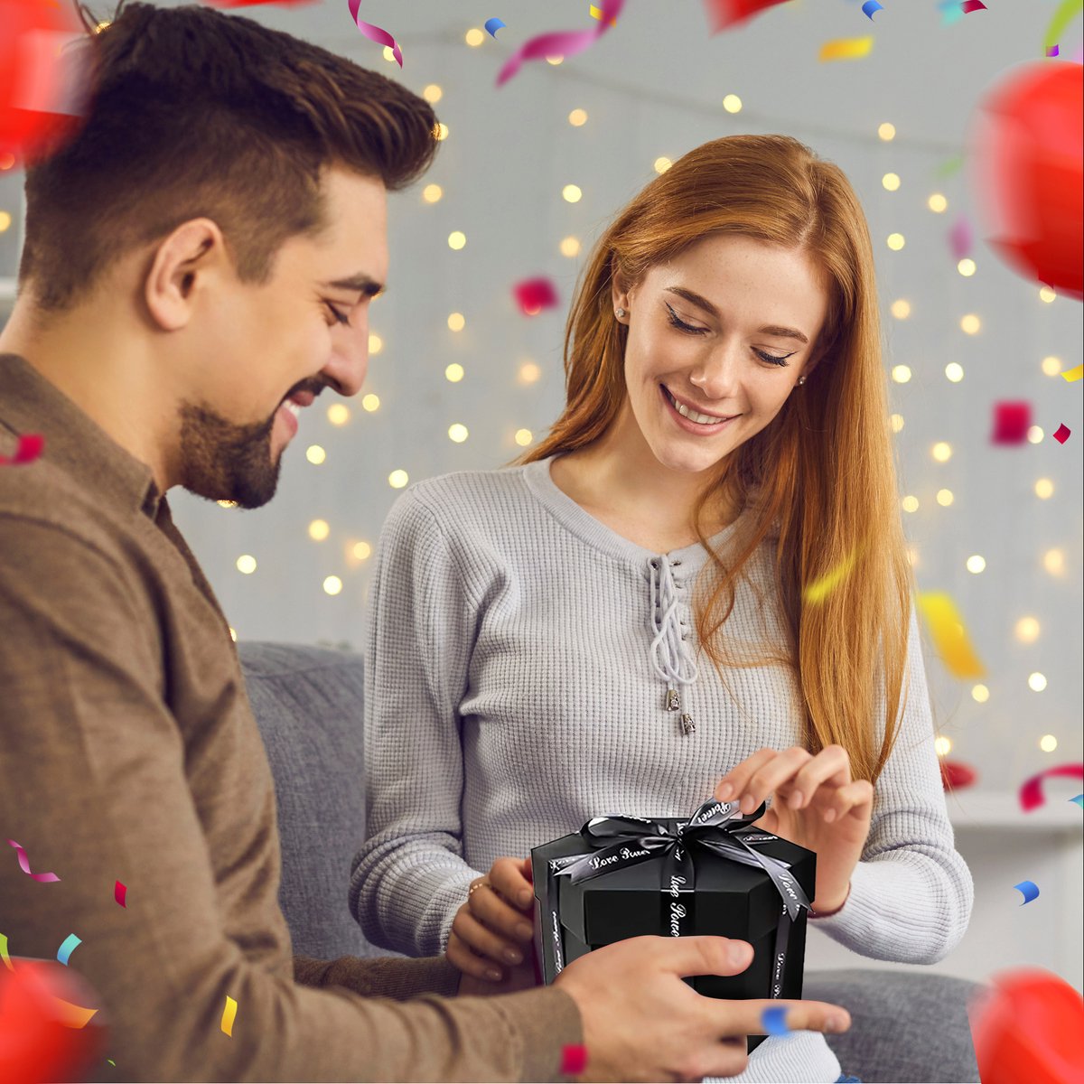 AWEMOZ Explosion Box - Foto box - Mystery Box - Unieke Geschenkdoos - Explosie box - Foto Doos - Knutselen - Incl. Kleuren Pennen en Stickervellen — afbeelding 7