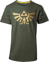 Nintendo Zelda Heren Tshirt -XL- Hyrule Pintuck Groen