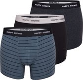 Happy Shorts 3-Pack Boxershorts Heren D923 Stripes Print - Maat XL