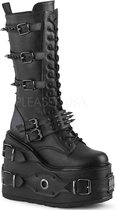 SWING-327 - (EU 39 = US 9) - 5 1/2 PF Lace-Up Mid-Calf Boot, Side Zip