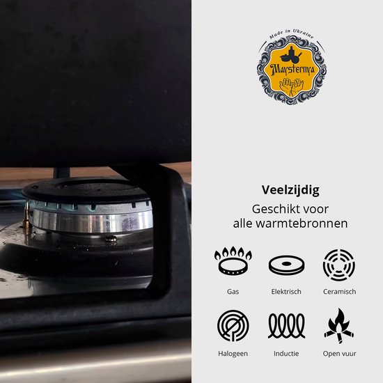 MAYSTERNYA Grillpan Gietijzer - 28 x 28 x 4 cm - Geschikt Voor Inductie - Steakpan - Grillen - Bakken - BBQ Accessoires - Grillplaat - Barbecue - Gietijzer - Pannenset - Barbecue Cadeau - Cadeau - Cadeaupakket - Mat Zwart