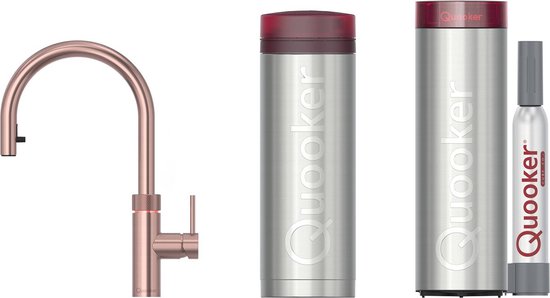 Quooker Flex met PRO3 boiler en CUBE reservoir 5-in-1-kraan rosé koper