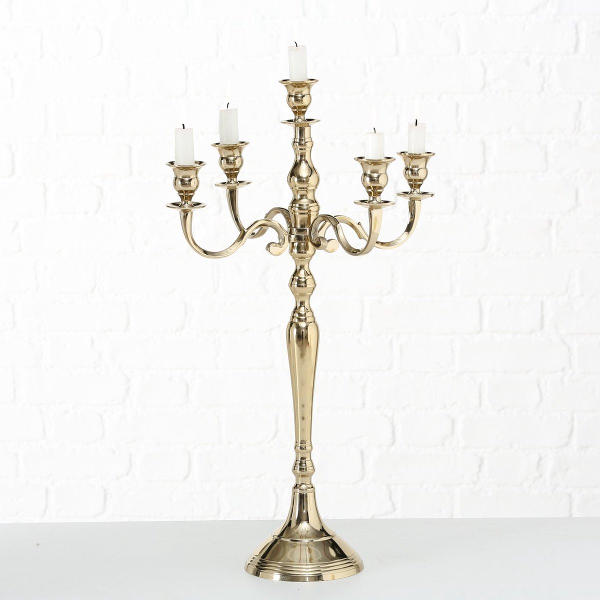 Boltze Home Kandelaar Victoria Ø37xH65 cm - Aluminium - Goud