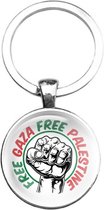 Sleutelhanger Glas - Free Gaza Free Palestine