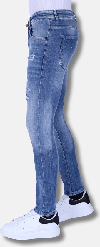 Jeans slim délavé pour homme avec stretch -1098 - Blauw