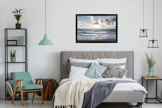 Cadre photo avec affiche - Mer - Nuages ​​- Allemagne - 90x60 cm - Cadre pour affiche