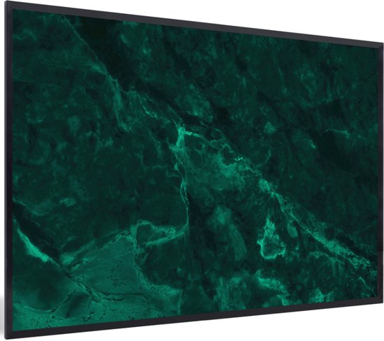 Cadre photo avec affiche - Marbre - Lime - Vert - Structure - Aspect marbre - 120x80 cm - Cadre pour affiche