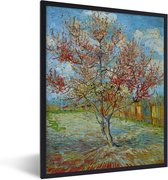 Fotolijst incl. Poster - De roze perzikboom - Vincent van Gogh - 60x80 cm - Posterlijst