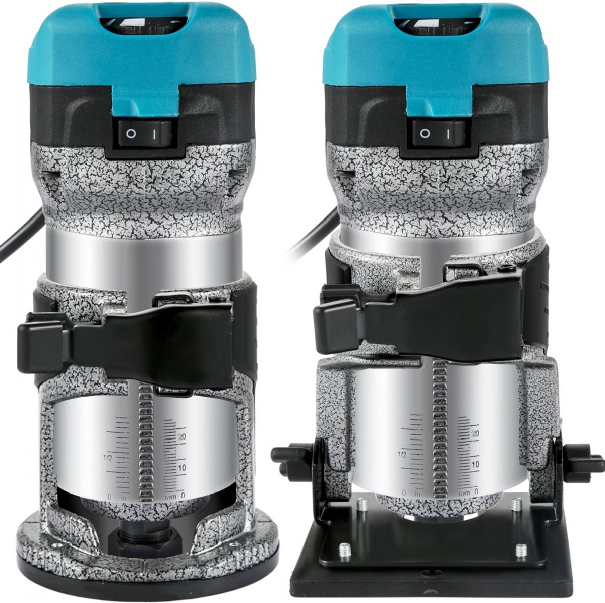 Elektrische router, diameter 6,35 mm, elektrische bovenfrees, 800 W, 30.000 omw/min, eenhandige houtfreesmachine met