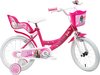 16 inch Barbie fiets met luchtbanden, poppenzitje en mandje