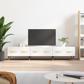 The Living Store TV Meubel - Hoogglans wit - 150 x 36 x 30 cm (B x D x H)