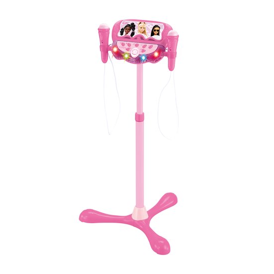 Lexibook Barbie Lighting Speaker met Standaard - 2 Speelgoed microfoons