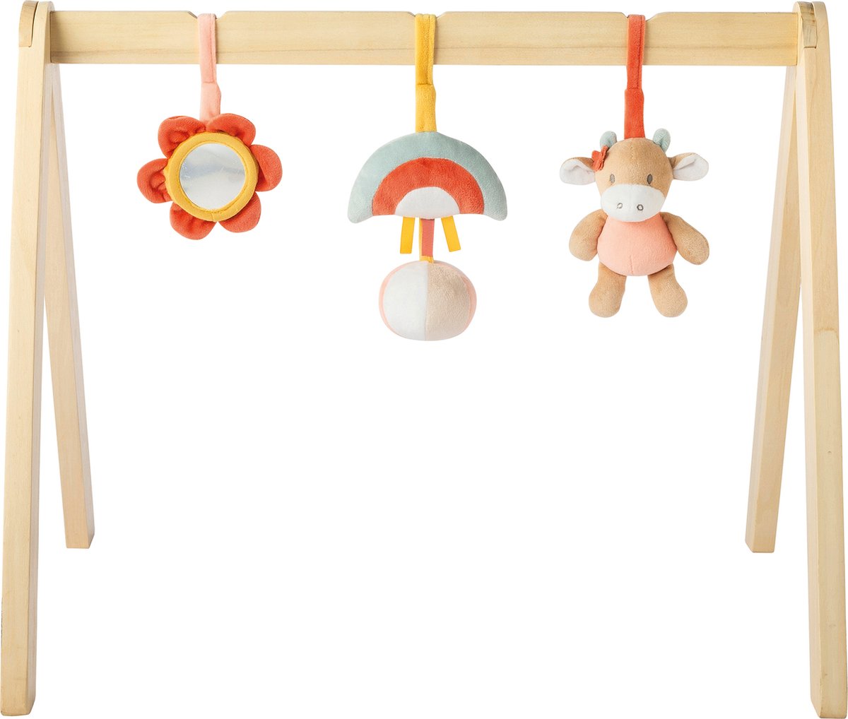 Nattou Houten strik met hangend speelgoed