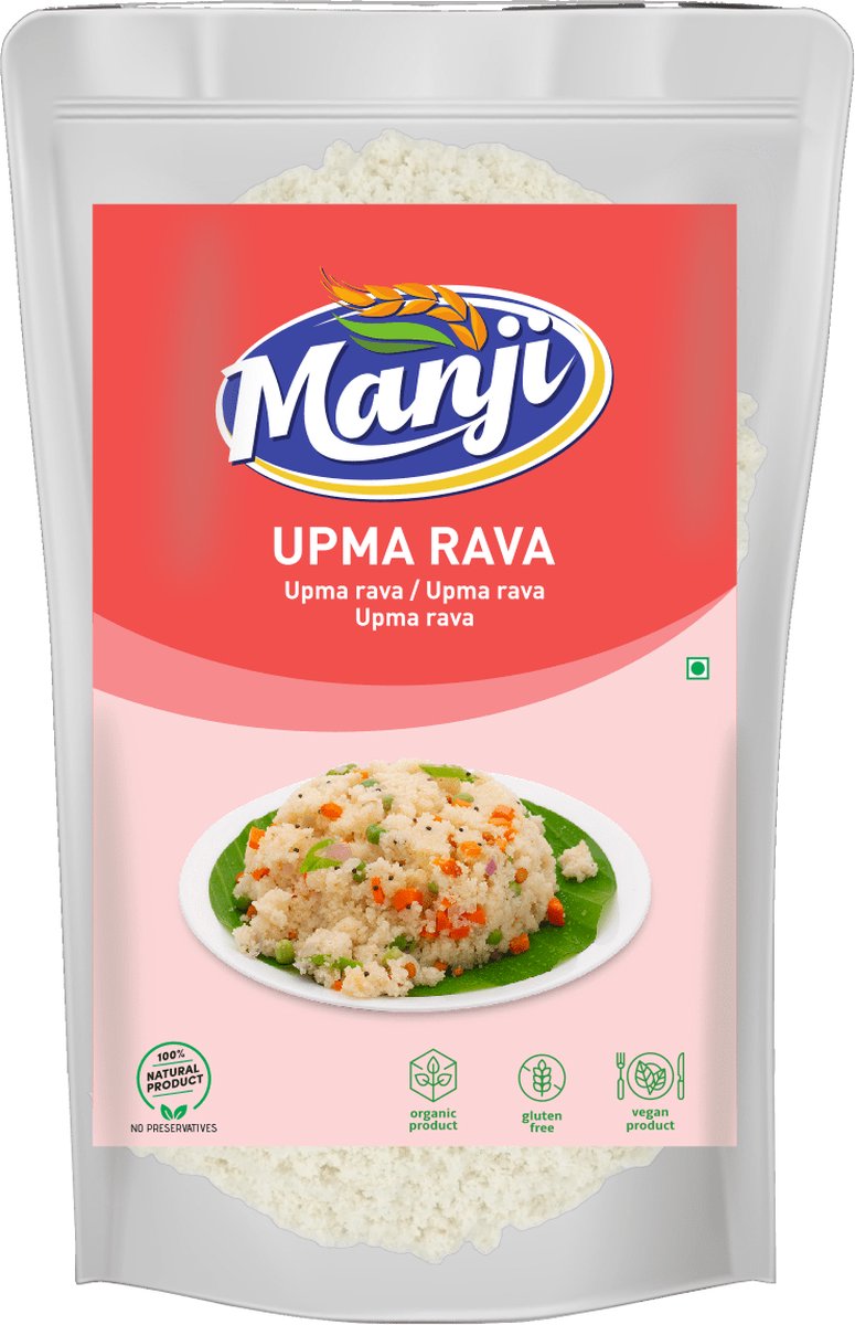 Manji - Upma Rava - Grof Griesmeel - 3x 1 kg