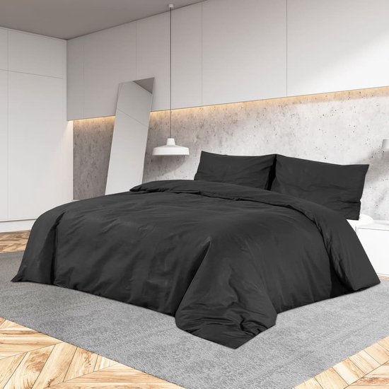 vidaXL - Dekbedovertrekset - lichtgewicht - 135x200 - cm - microvezel - taupe