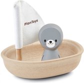 PlanToys Houten Speelgoed Zeilboot-Seal