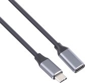 USB-C (male) naar USB-C (female) adapter - oplader verleng kabel - 1 meter - Zwart - Provium