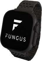 Fungus - Smartwatch bandje - Geschikt voor Apple Watch 42 / 42 / 45 / 49 mm - Series 1 2 3 4 5 6 7 8 9 SE Ultra iWatch - Metaal - 7 schakel - Zwart