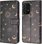 iMoshion Hoesje Geschikt voor Samsung Galaxy A52 (4G) / A52s / A52 (5G) Hoesje Met Pasjeshouder - iMoshion Design Bookcase smartphone - Zwart / Sky Black