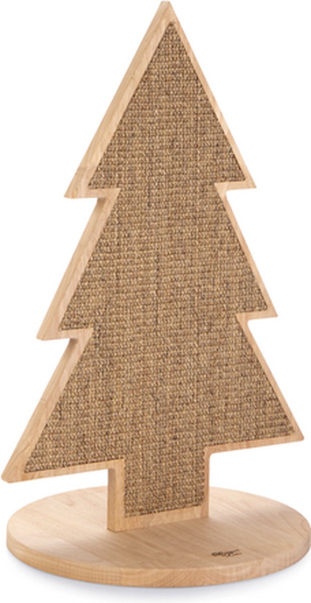 DbL Kerstboom - Krabplank - Hout - Naturel - 35x35x62 cm