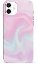 xoxo Wildhearts Sugar Rush - Single Layer - Roze hoesje geschikt voor iPhone 12 hoesje - Stevige case geschikt voor iPhone 12 - Marmer hoesje beschermhoes - Roze telefoonhoesje