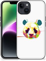 Smartphone Hoesje Geschikt voor iPhone 15 Back Case TPU Siliconen Hoesje met Zwarte rand Panda Color